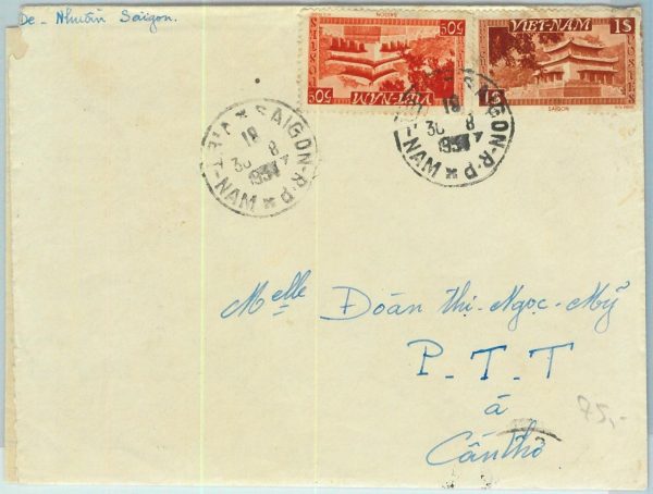 91247 -  VIETNAM - Postal History -   COVER  1954