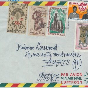 80980 -  MADAGASCAR  - POSTAL HISTORY - AIRMAIL COVER to FRANCE  196O'S