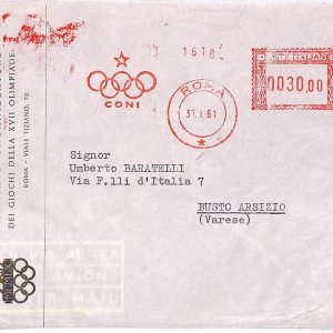 ai3646 - Italy - POSTAL HISTORY Cover: CONI Anullo meccanico Olympic Games 1961
