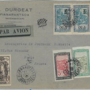 81046 - MADAGASCAR - POSTAL HISTORY - AIRMAIL COVER to FRANCE 1937 Agricolture
