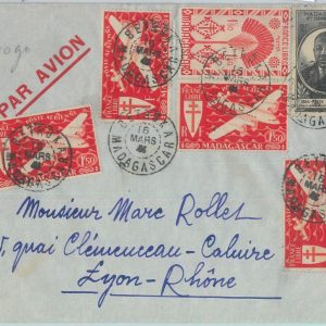 81103 - MADAGASCAR - POSTAL HISTORY -  Airmail COVER to FRANCE  1948 - AIRPLANES
