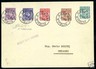 a0691  CAMPIONE D'ITALIA  - STORIA POSTALE - Sassone 1a/5a FDC Busta 1° GIORNO!!