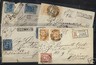 a0614   ITALIA Regno  - STORIA POSTALE -  LOTTO di 4 BUSTE VIAGGIATE - BELLO!