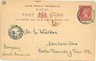 15460 -POSTAL STATIONERY : NATAL - from DURBAN to URUGUAY through LONDON - 1898!