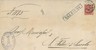 ITALIA REGNO - MANIFESTO CIRCOLARE annullo collettoria cartella: CALDIERO 1880