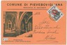 CARTOLINA Epoca BUSTA COMUNALE MACERATA PIEVEBOVIGLIANA