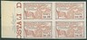 CASTELROSSO: Quartina bordo di foglio PROVA D'ARCHIVIO - MAPPE MAPS FLAGS