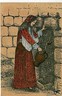 CARTOLINA d'Epoca: COSTUMI SARDI fatta SUGHERO: OLIENA