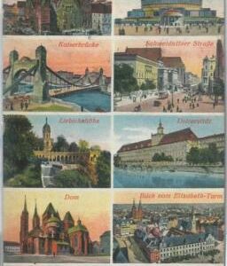 80002 -  POLAND  -  VINTAGE   POSTCARD  -  Gruss Aus  BRESLAU Wrocław 1928
