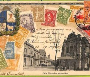 af2822 - URUGUAY - VINTAGE POSTCARD - STAMPS ON POSTCARD - ZIEHER - Montevideo
