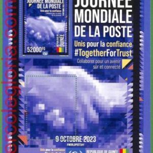 B1738 - GUINEE - ERROR MISPERF Stamp Sheet - 2023 - World Post Day