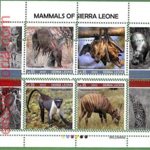 B1777 - SIERRA LEONE - ERROR MISPERF Stamp Sheet - 2023 - Mammals, ANIMALS