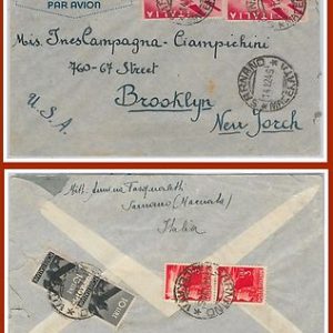 47413 - ITALIA REPUBBLICA - Storia Postale: BUSTA Posta Aerea TARIFFA 46 L. 1948