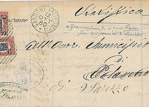 ITALIA REGNO:  storia postale -  BUSTA con  ANNULLO  COLLETTORIA di SAREZZO 1880