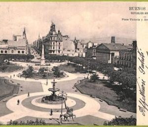 af0214 - ARGENTINA - VINTAGE POSTCARD - Buenos Aires - Plaza Victoria