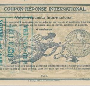 54330 - HABANA- ROME Model :  COUPON REPONSE - 6 c - 1917