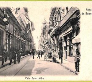 af0189 - ARGENTINA - VINTAGE POSTCARD - Buenos Aires - Calle Bme,Mitre