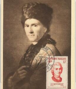 54580 -  FRANCE  - POSTAL HISTORY: MAXIMUM CARD - 1957  LITTERATURE JJ Rousseau