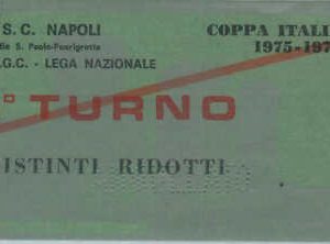 C0193 - Vecchio  BIGLIETTO PARTITA  CALCIO - 1975/1976 : NAPOLI - 1° TURNO