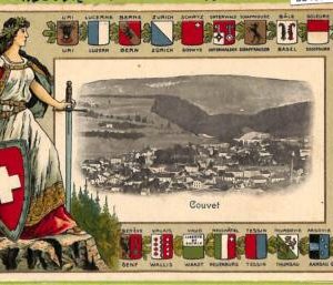 ad4091 - SWITZERLAND  - Ansichtskarten VINTAGE POSTCARD -Couvet - 1919,Embossed