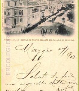 af0410 - ARGENTINA - VINTAGE POSTCARD - Buenos Aires - Fiestas Julias - 1901