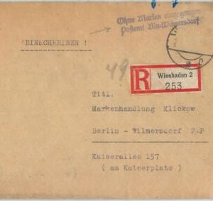 69956 - GERMANY  - POSTAL HISTORY - REGISTERED COVER 1947 - NICE!