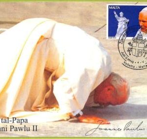 ad3260 - MALTA - Postal History - MAXIMUM CARD - 2001 - Pope John Paul II