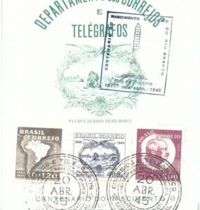 69195 - BRAZIL - POSTAL HISTORY - RHM F.O. 1 - Special Card 1945 - MAPS