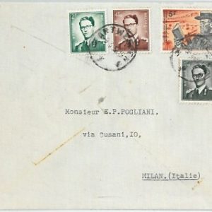 58010 -   BELGIUM Belgique - POSTAL HISTORY: COVER to ITALY - PALM TREES