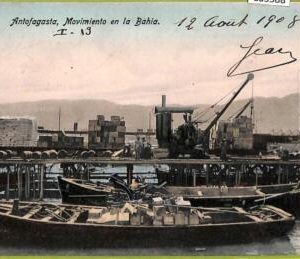 aa5388 - CHILE - Vintage Postcard - Antofagasta, Movimiento en la Bahia - 1908