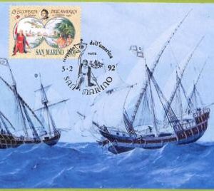 ad3259 - SAN MARINO - Postal History-MAXIMUM CARD-1992 la Scoperta dell'America