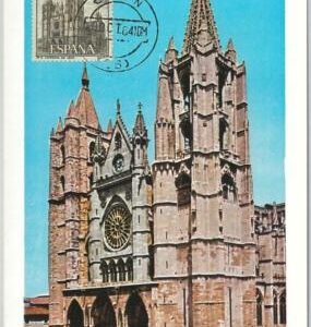 48383 - SPAIN - MAXIMUM CARD  - Architecture: Leon1964 50 Cnts