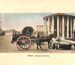 ab0858 - CARTOLINA D'EPOCA - ROMA Città : Tempio di Vesta
