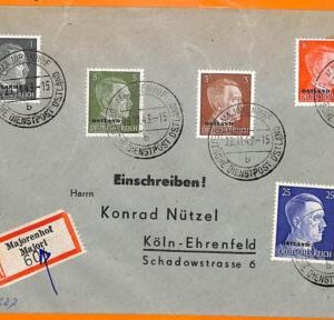 99304 - LATVIA Germany Ostland - POSTAL HISTORY - REGISTERED COVER from MAJORI