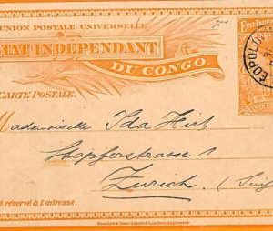 aa0031 - BELGIAN Congo Belge - POSTAL HISTORY - STATIONERY CARD to SWITZERLAND