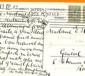 99167 - FINLAND  - POSTAL HISTORY -  POSTCARD from TURKU  to SWITZERLAND 1909