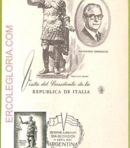 ad3269 - ARGENTINA - Postal History - MAXIMUM CARD - 1961 - GIOVANI GRONCHI