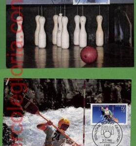 ag7431 - GERMANY - SET OF 2  MAXIMUM CARD - 21.02.1985 - Sport