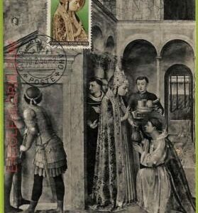 ad3280 - VATICAN - Postal History - MAXIMUM CARD - 1956 - ROMA -  Art RELIGION