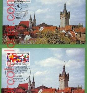 ag7409 - GERMANY - Set of 2  MAXIMUM CARD - 1986 - ARCHITECTURE