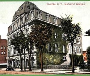 ah2203 - VINTAGE POSTCARD - MASONIC  Temple, Elmura, N.Y - 1912