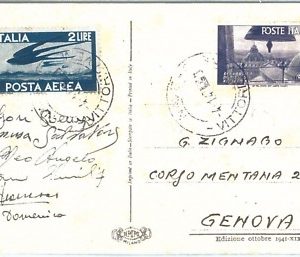 71237 - ITALIA - STORIA POSTALE : MARINA Nave VITTORIO VENETO Paquebot 1947