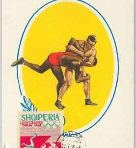 51330  - ALBANIA - MAXIMUM CARD - 1964 OLYMPIC GAMES: BOXING  Wrestling
