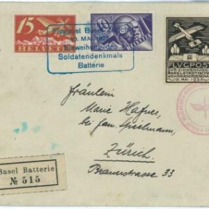 P0034 - Switzerland - POSTAL HISTORY - SBHV # F3 + F7 + POSTER STAMP on SF# 25.2