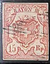 94987bD - SWITZERLAND -  STAMPS  - Zumstein # 20 -  Fine  USED