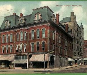 ah2223 - VINTAGE POSTCARD - MASONIC Temple, Akron, Ohio - 1907