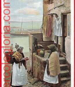 ai0303 -  GREAT BRITAIN - VINTAGE POSTCARD - Newlyn Beach