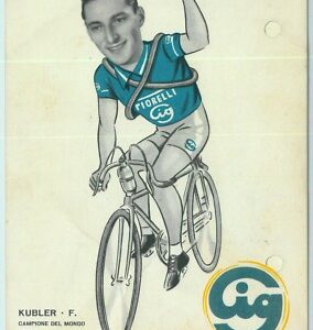 LIB7376 -  CARTOLINA d'EPOCA -  CICLISMO Cycling  -  KUBLER 1952  riparata