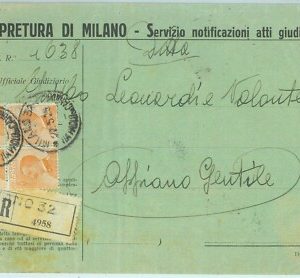87265 - REGNO Michetti - STORIA POSTALE -  Quartina su BUSTA RACCOMANDATA 1929