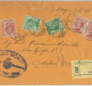 87273 - REGNO Michetti - STORIA POSTALE -  BUSTA Contrassegno da BOLOGNA  1926